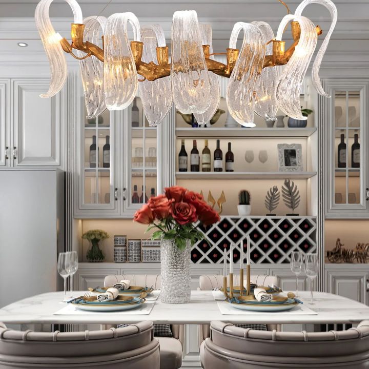Lucas Glass Wings Branch Chandelier