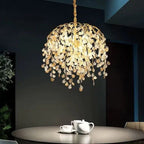 Glass Leaves Branch Chandelier
