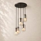 Lacelle Glass Cluster Chandelier 18"