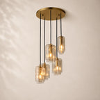 Lacelle Glass Cluster Chandelier 18"