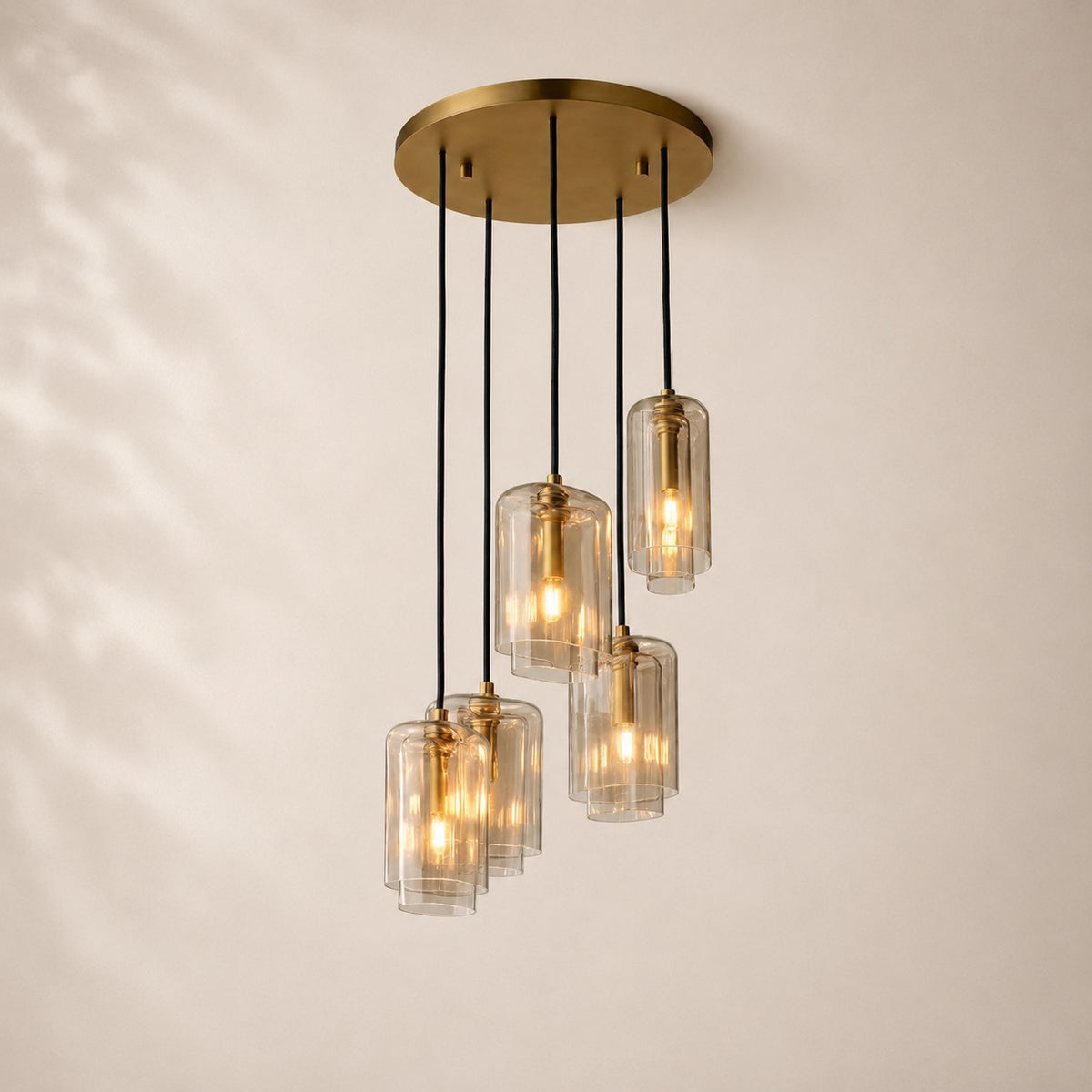 Lacelle Glass Cluster Chandelier 18"