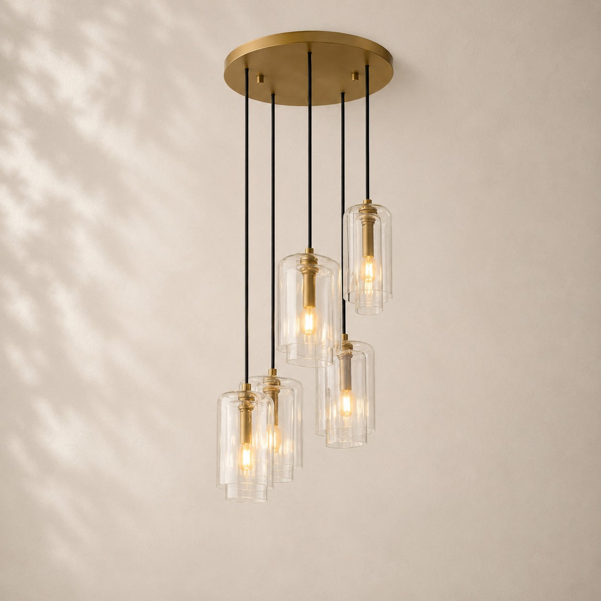 Lacelle Glass Cluster Chandelier 18"