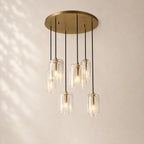 Lacelle Glass Cluster Chandelier 24"