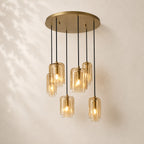 Lacelle Glass Cluster Chandelier 24"