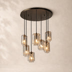 Lacelle Glass Cluster Chandelier 30"