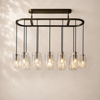 Lacelle Glass Linear Chandelier 54"