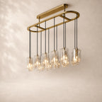 Lacelle Glass Linear Chandelier 54"