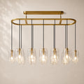 Lacelle Glass Linear Chandelier 54"
