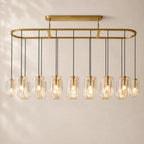Lacelle Glass Linear Chandelier 72"
