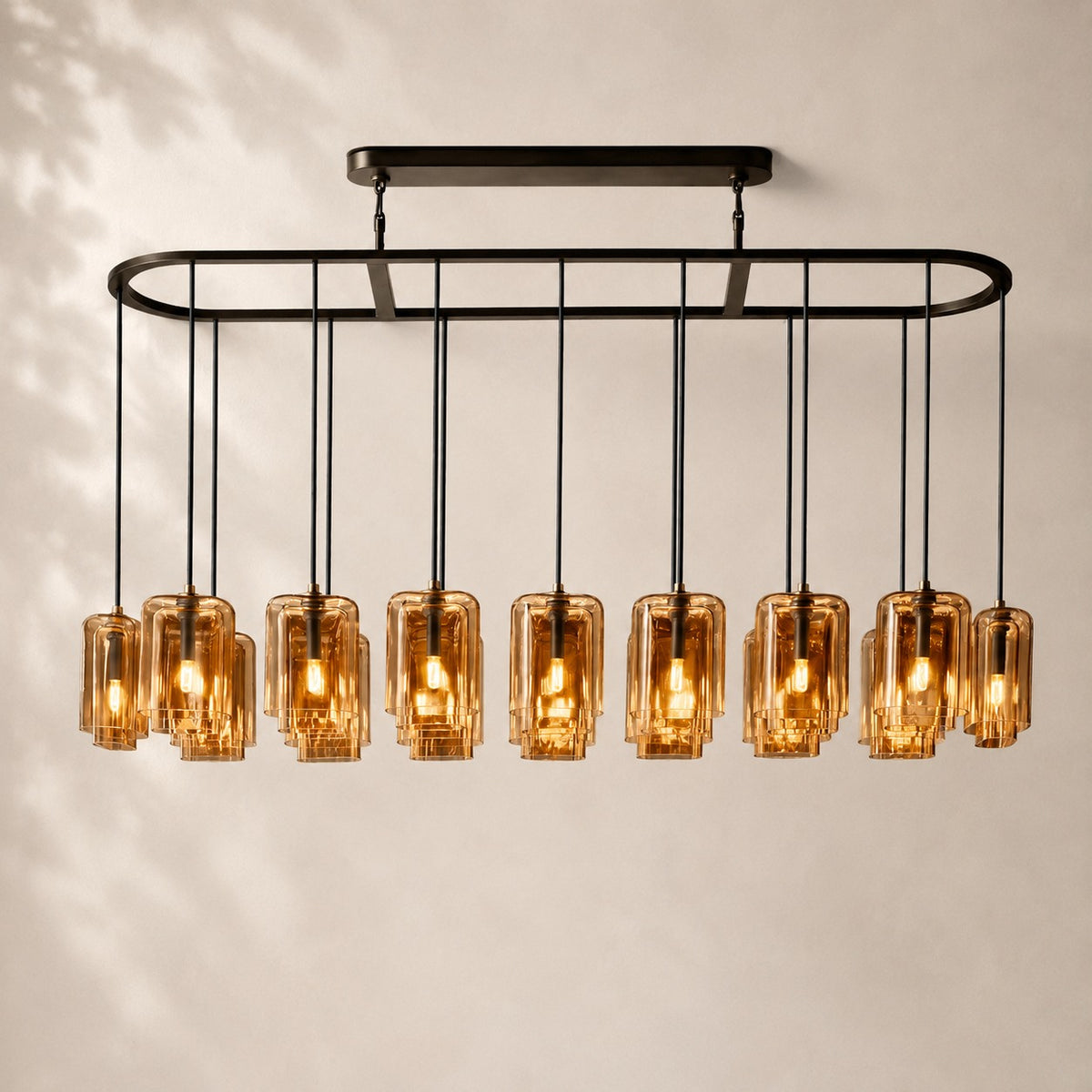Lacelle Glass Linear Chandelier 72"