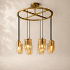 Lacelle Glass Round Chandelier 36"