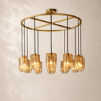 Lacelle Glass Round Chandelier 48"