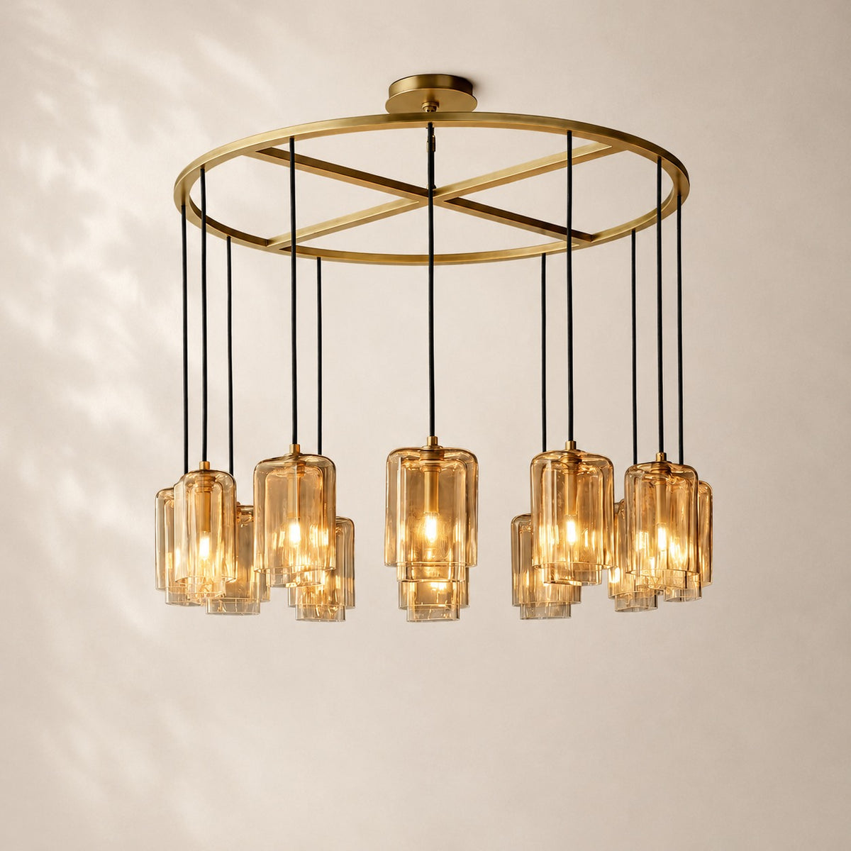 Lacelle Glass Round Chandelier 48"