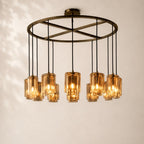 Lacelle Glass Round Chandelier 48"