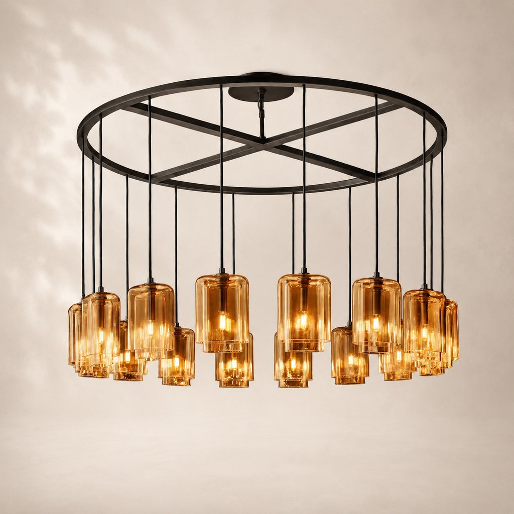 Lacelle Glass Round Chandelier 60"