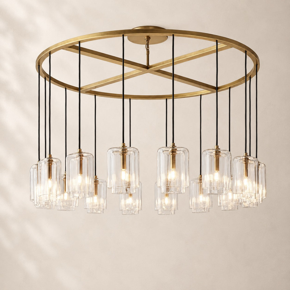 Lacelle Glass Round Chandelier 60"