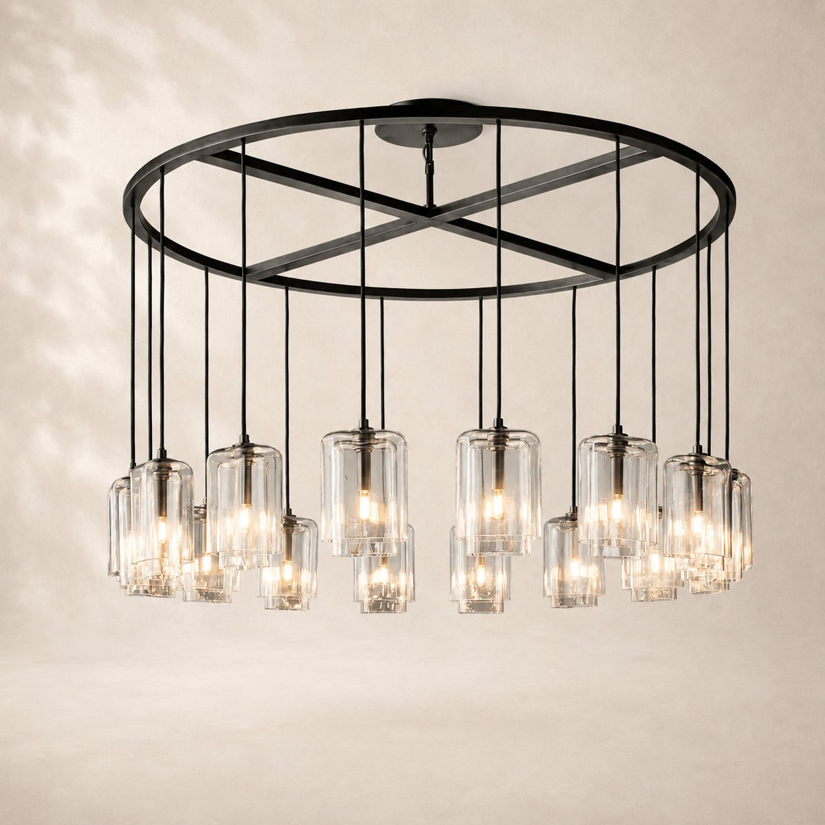 Lacelle Glass Round Chandelier 60"