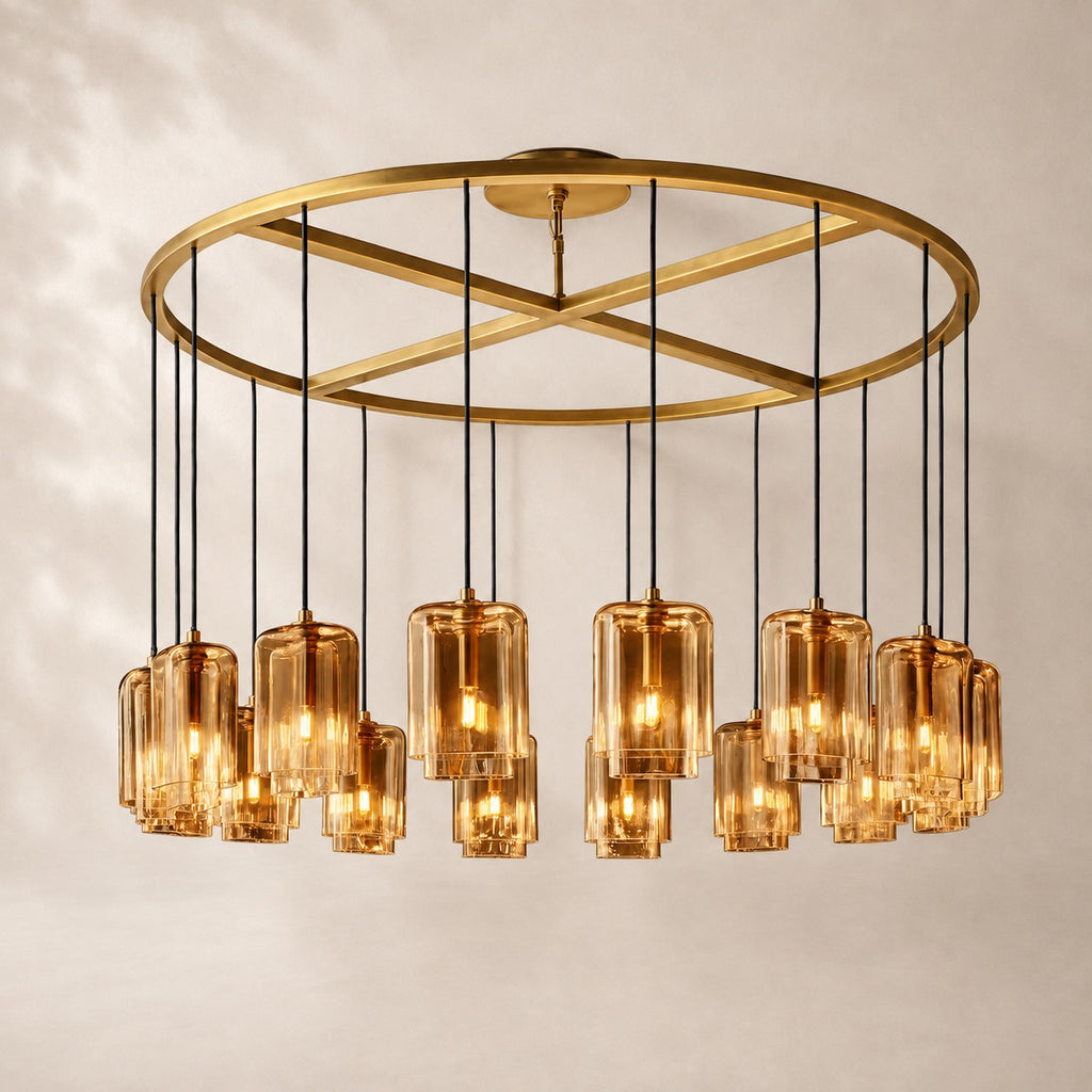 Lacelle Glass Round Chandelier 60"