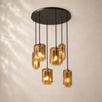 Lacelle Glass Cluster Chandelier 24"
