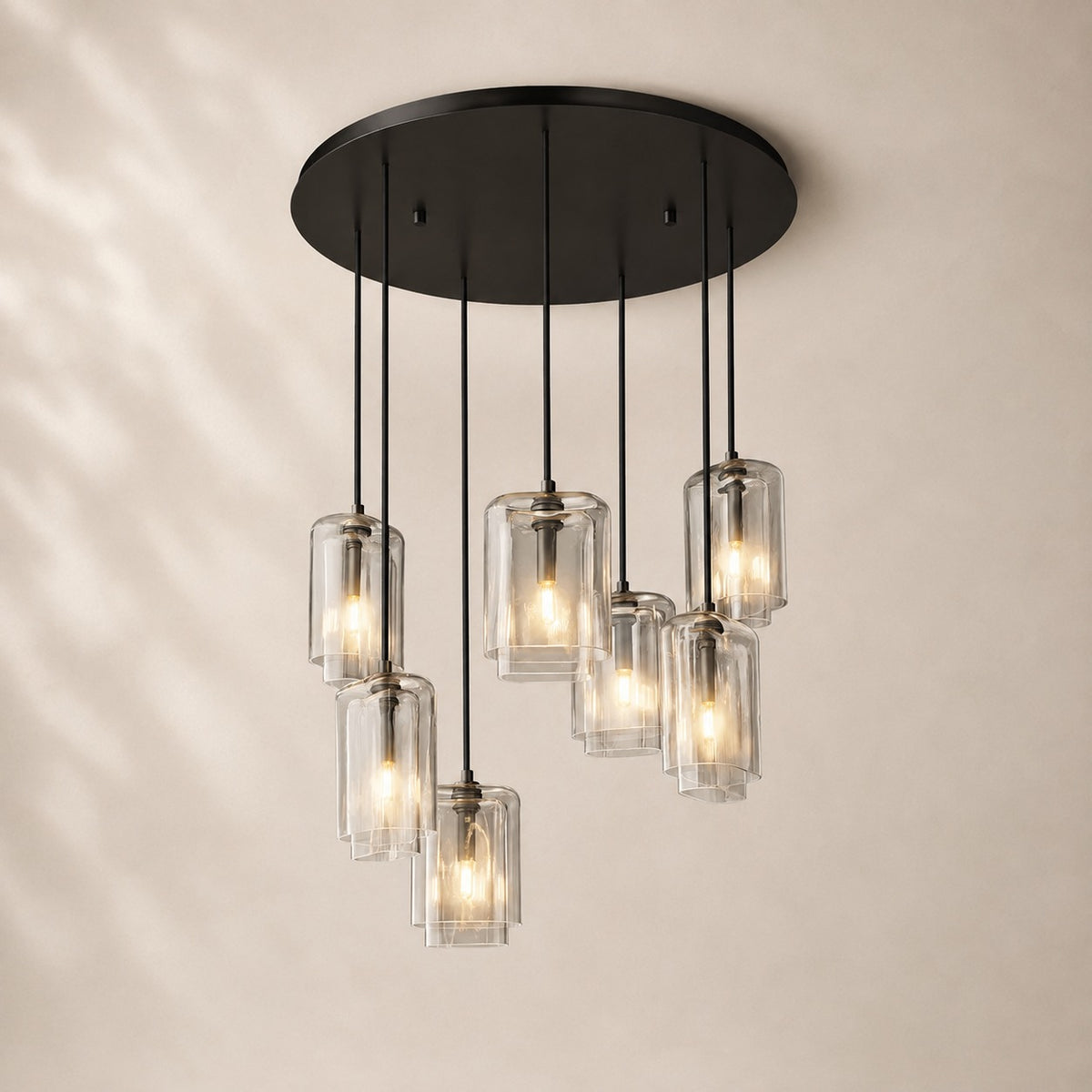 Lacelle Glass Cluster Chandelier 30"