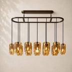 Lacelle Glass Linear Chandelier 54"