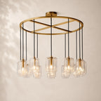 Lacelle Glass Round Chandelier 48"