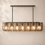 Latique Glass Rectangular Chandelier 49"