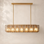 Latique Glass Rectangular Chandelier 49"