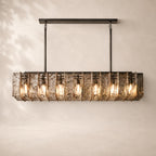 Latique Glass Rectangular Chandelier 49"