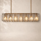 Latique Glass Rectangular Chandelier 49"