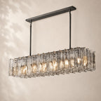 Latique Glass Rectangular Chandelier 49"