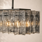 Latique Glass Rectangular Chandelier 67"