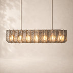 Latique Glass Rectangular Chandelier 67"