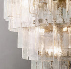 Latique Glass Tiered Round Chandelier 47"