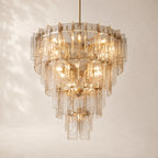 Latique Glass Tiered Round Chandelier 47"