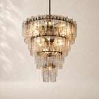 Latique Glass Tiered Round Chandelier 47"
