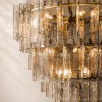 Latique Glass Tiered Round Chandelier 47"
