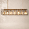 Latique Glass Rectangular Chandelier 49"