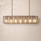 Latique Glass Rectangular Chandelier 67"