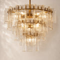 Latique Glass Tiered Round Chandelier 36"