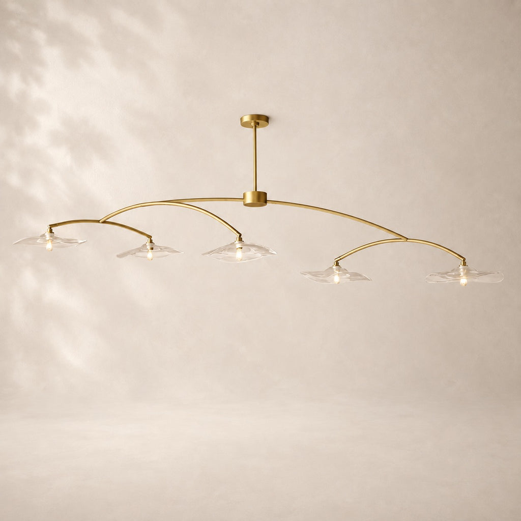 Lilaire Glass Linear Chandelier 80"