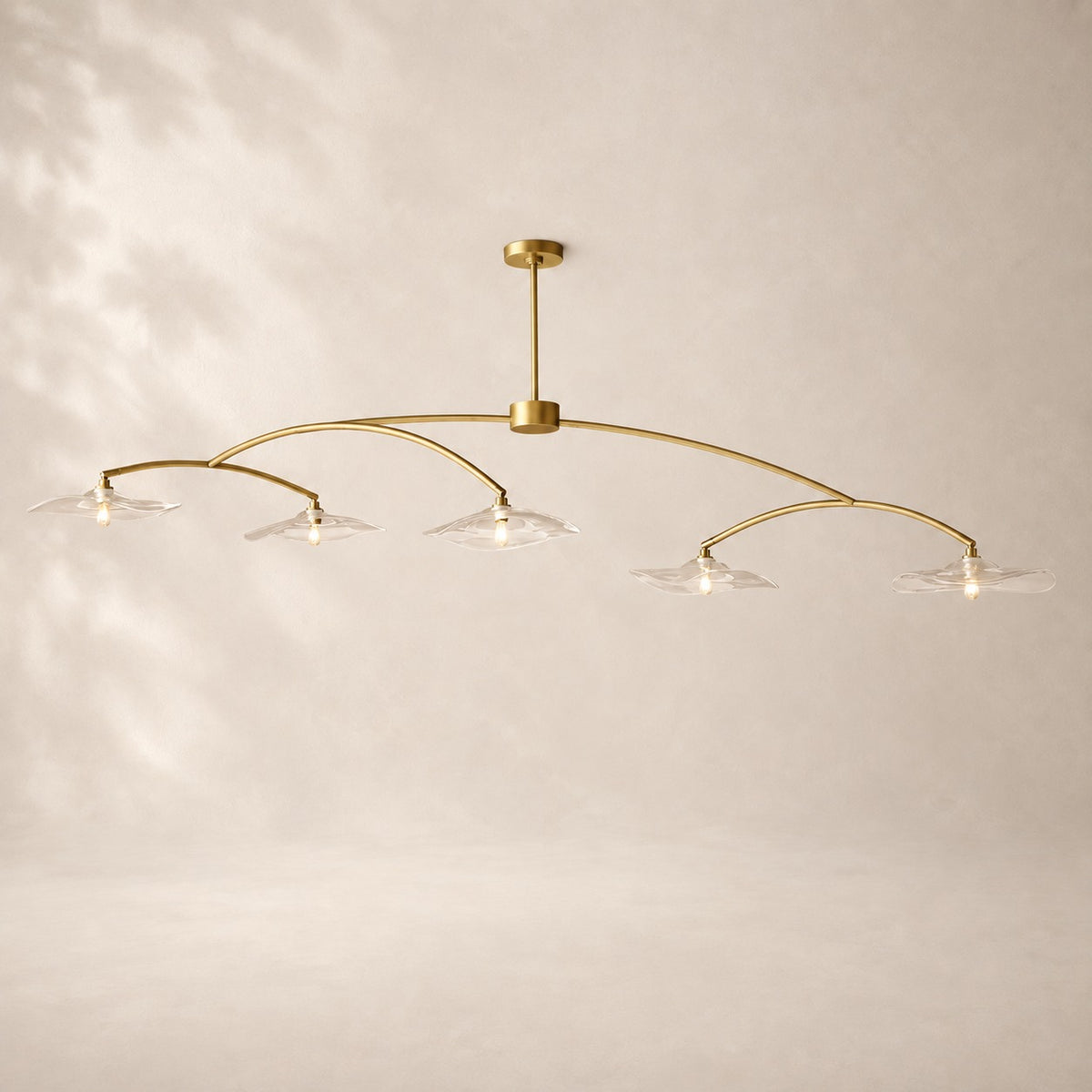Lilaire Glass Linear Chandelier 80"