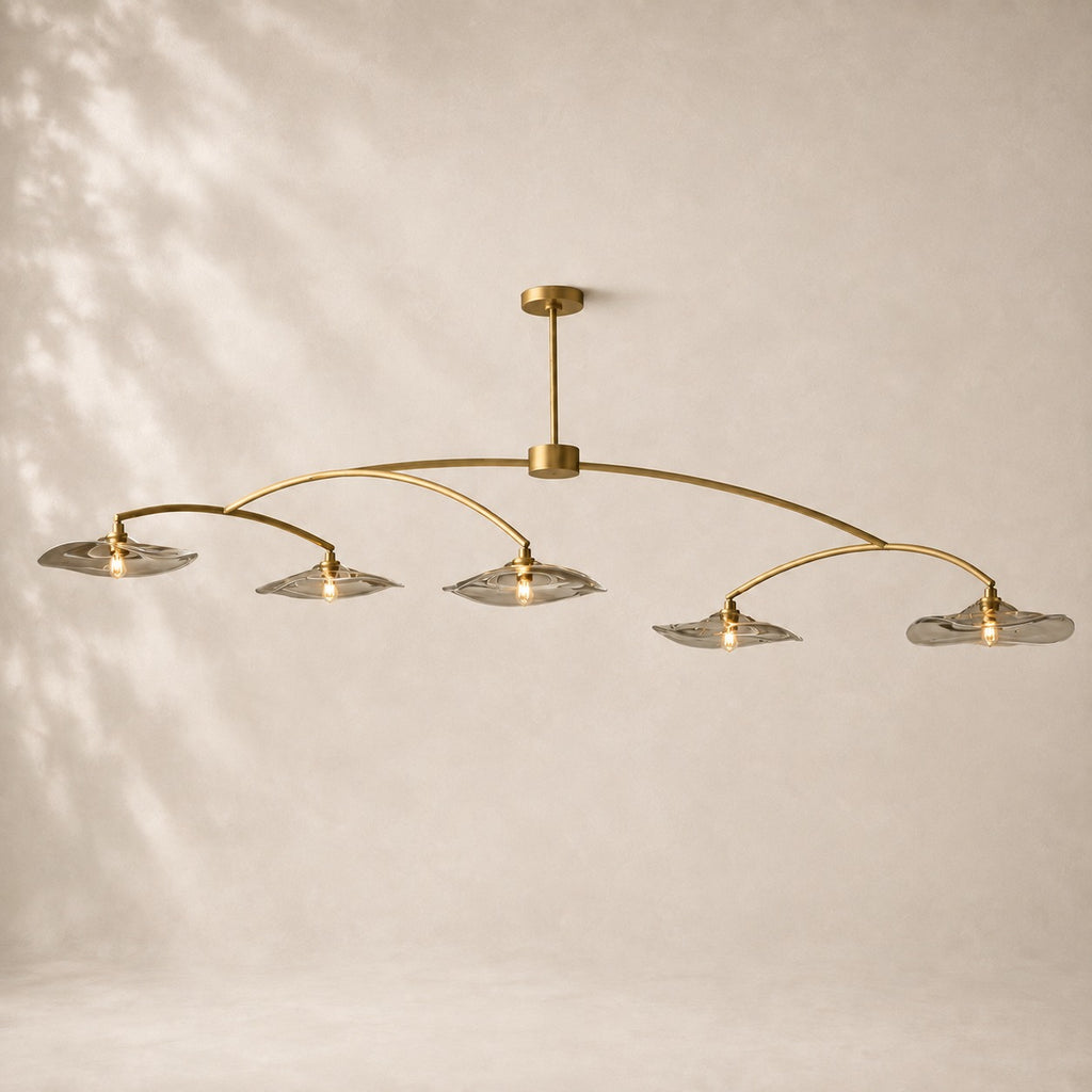 Lilaire Glass Linear Chandelier 80"