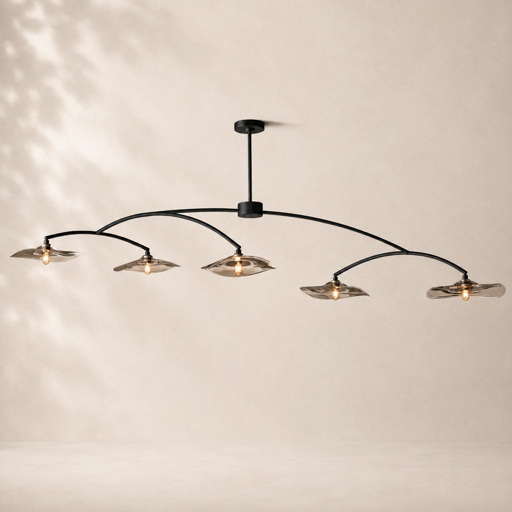 Lilaire Glass Linear Chandelier 80"