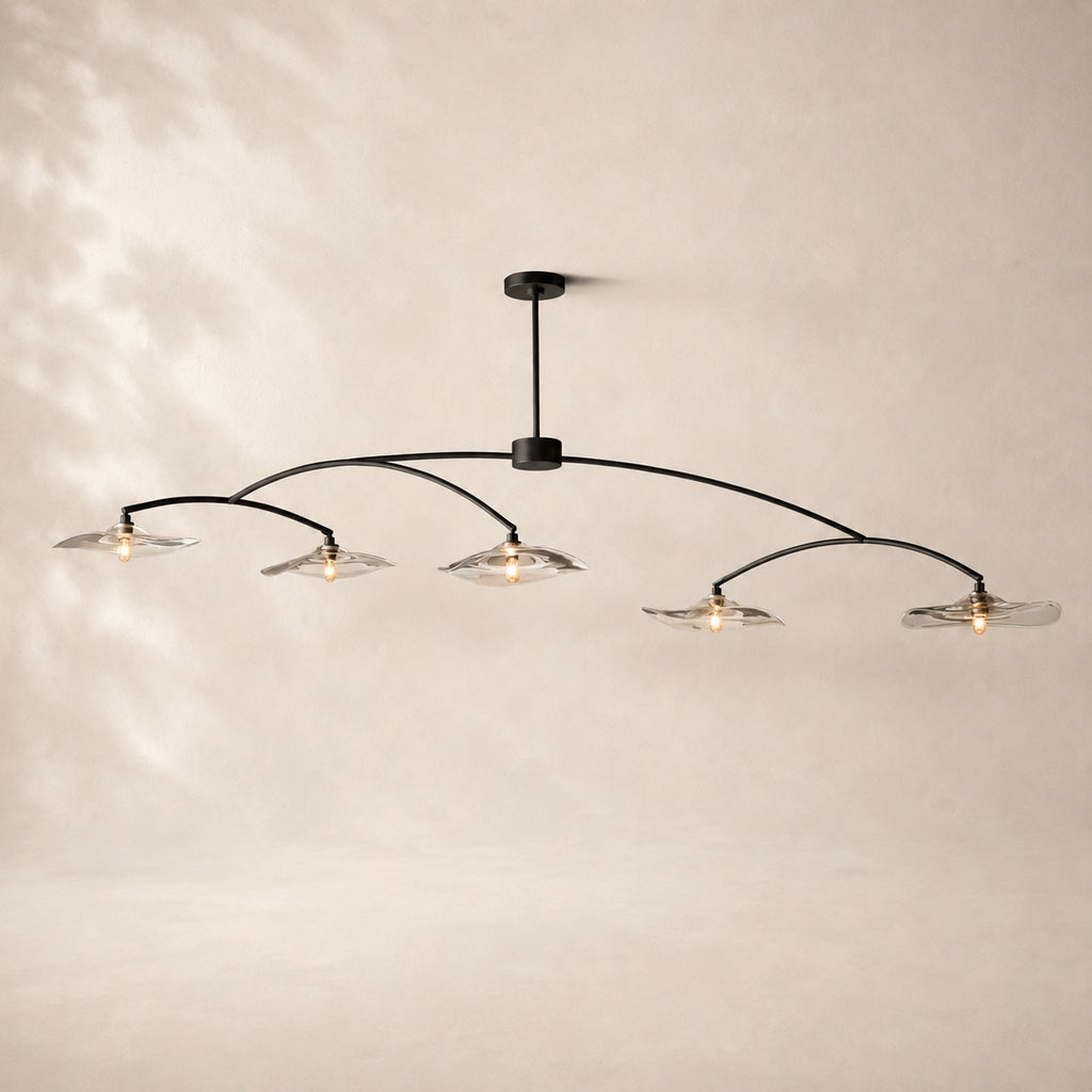 Lilaire Glass Linear Chandelier 80"