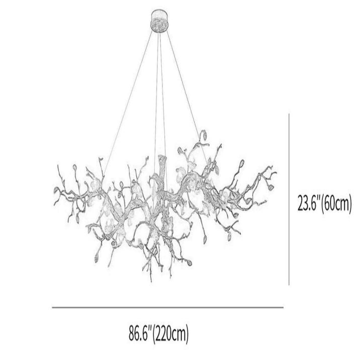 Luxury Flower Tree Linear Branch Chandelier