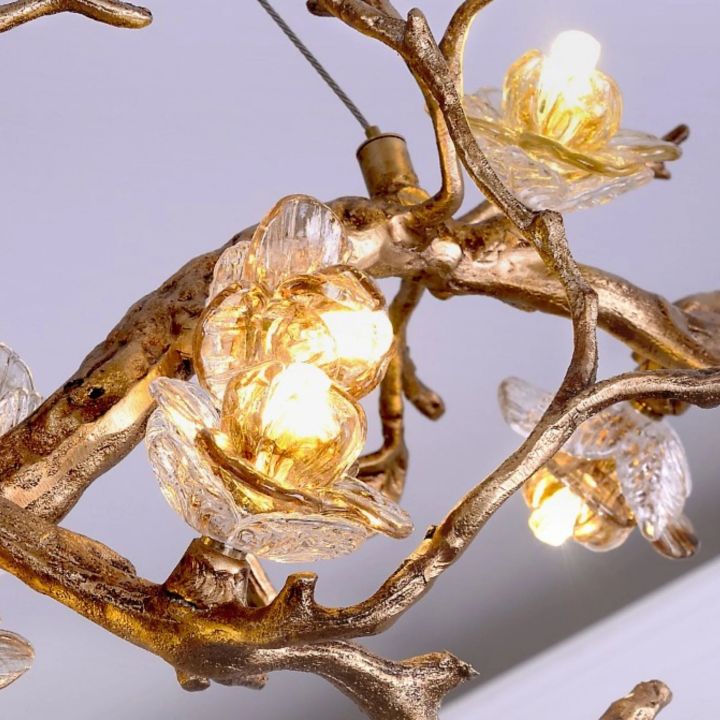 Luxury Flower Tree Linear Branch Chandelier