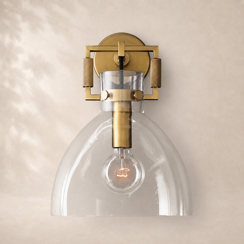 Macelle Glass Cloche Sconce 8" 10"
