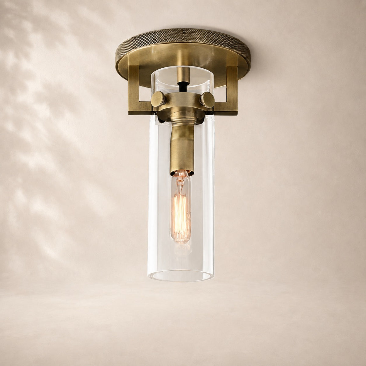 Macelle Glass Cylinder Flushmount
