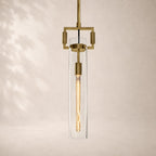 Macelle Glass Cylinder Pendant 12" 22"